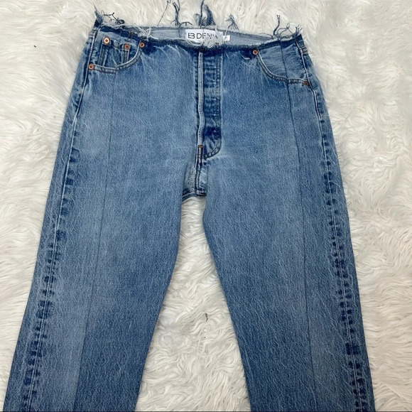New EB Denim Vintage Levi’s 501 Bandless Jean Distress Light Wash NWT Women’s 29 - Picture 5 of 16